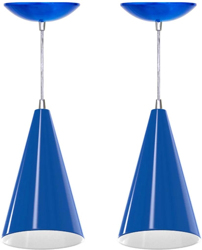 Kit 2 Pendentes Cone (azul / Branco)