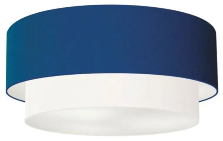 Plafon Para Quarto Cilíndrico SQ-3064 Cúpula Cor Azul Marinho Branco