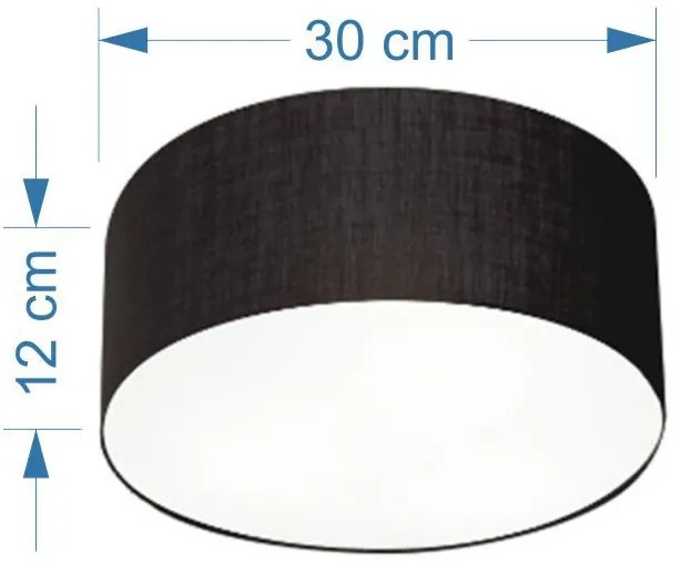 Plafon Para Sala de Jantar Cilíndrico SJ-3010 Cúpula Cor Preto