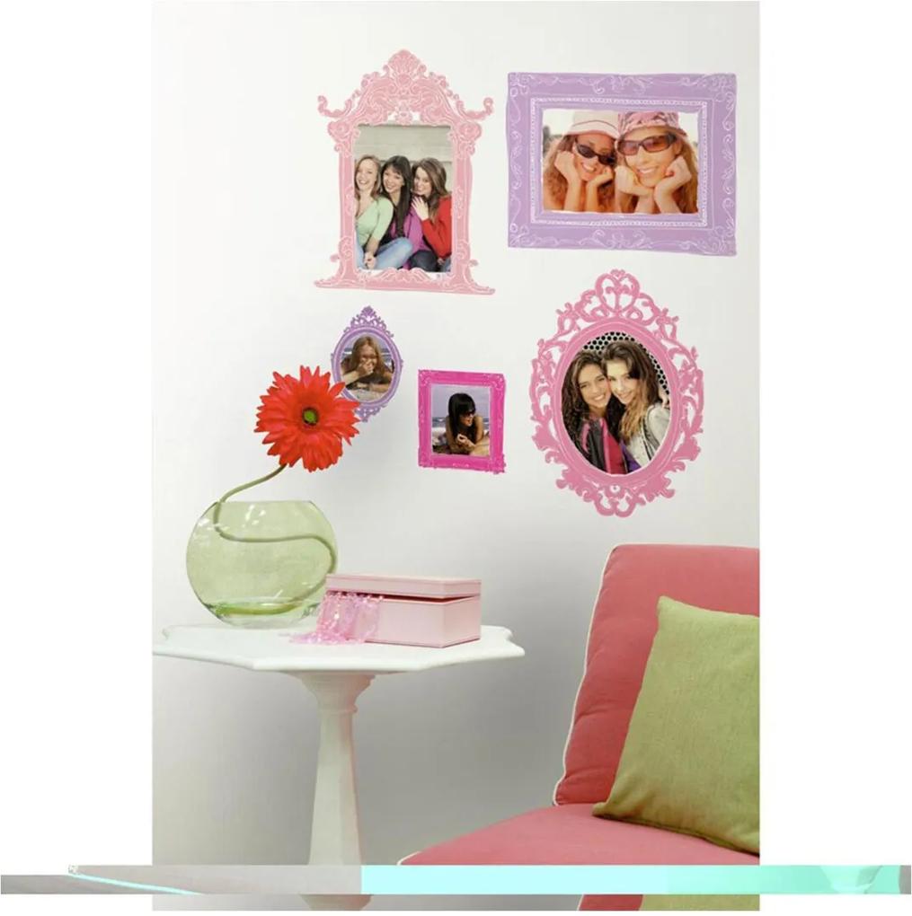 Adesivos de Parede RoomMates Colorido Pink & Purple Frames Wall Decals.
