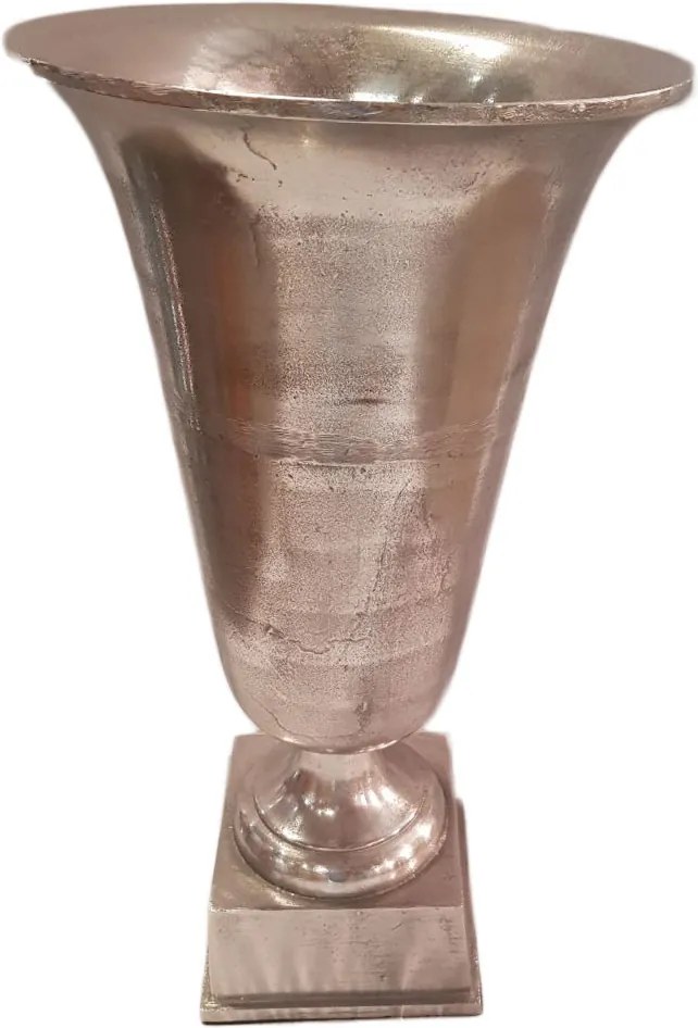 Vaso De Alumínio Grande Na Cor Bronze Brilhante