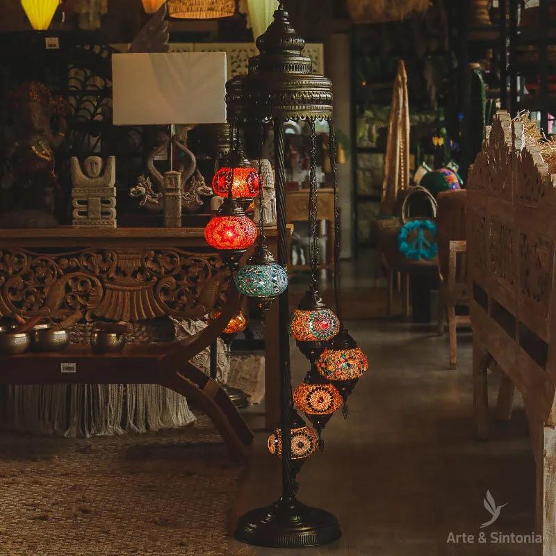 Luminária de Chão Turca | Multicolor