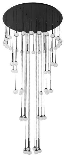 Pendente Led Aluminio Preto 200w 3000k Orvalho