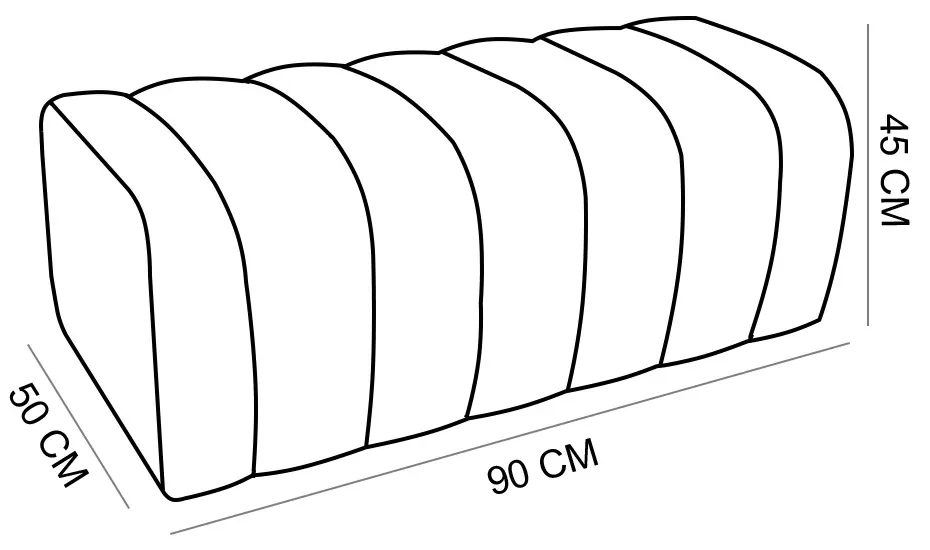 Calçadeira Olivia 90 cm Veludo Rosê - D'Rossi