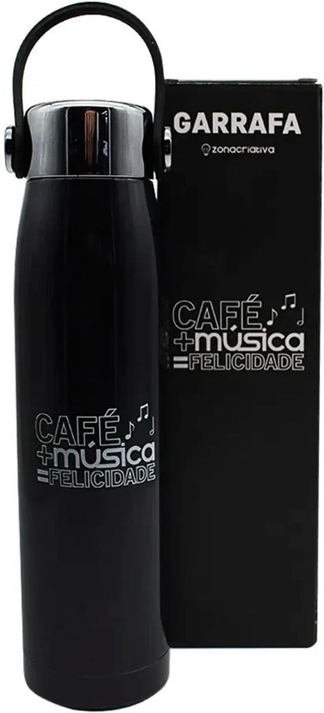 Garrafa Térmica 400 ml com Alça Café e Música