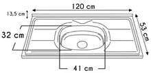 Armário Aéreo e Balcão Com Pia Inox 120cm Da Vinci L06 Nature/Off Whit