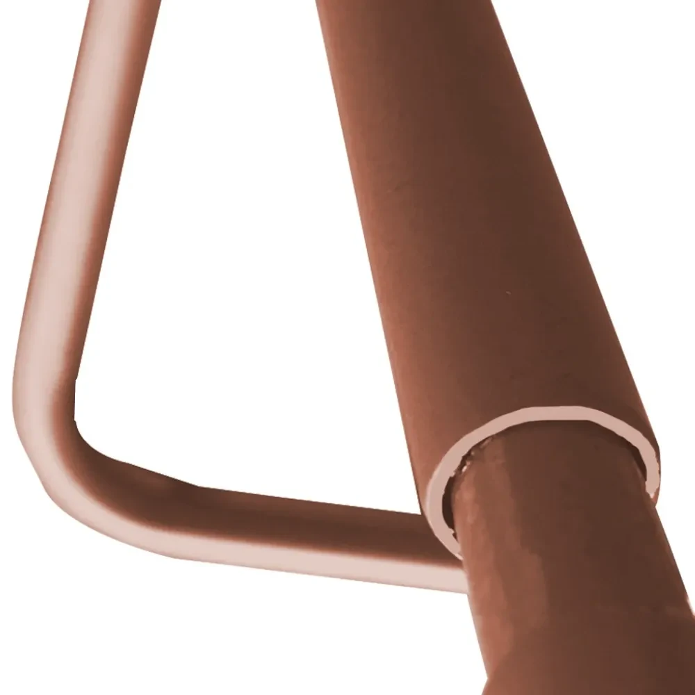 Kit 02 Mesas Lateral Tampo Preto Multiuso para Sofá Base Metálica D'Rossi - Bronze