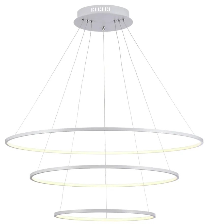 Pendente Birdie Aros Ø80X2Cm / Ø60X2Cm / Ø40X2Cm Led 39W 3000K Bivolt... (Branco)