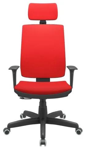Cadeira Office Brizza Soft Aero Vermelho RelaxPlax Com Encosto Cabeça Base Standard 126cm - 63492 Sun House