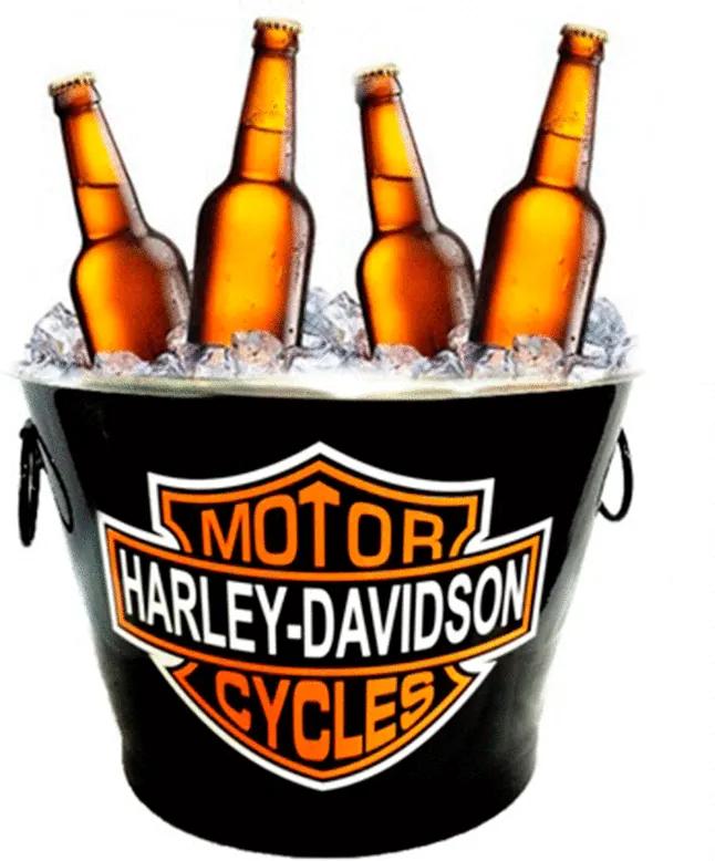 Balde de Cerveja Harley Davidson Preto