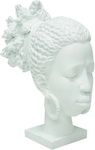 escultura cabeça africana A RAINHA resina 31cm Ilunato QC0262
