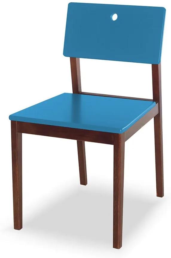 Cadeiras para Cozinha Flip 81 cm 921 Cacau/Azul - Maxima
