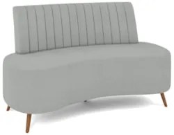 Sofá 2 Lugares para Sala Living 160cm Pés Palito Tamar Z08 Boucle Cinz