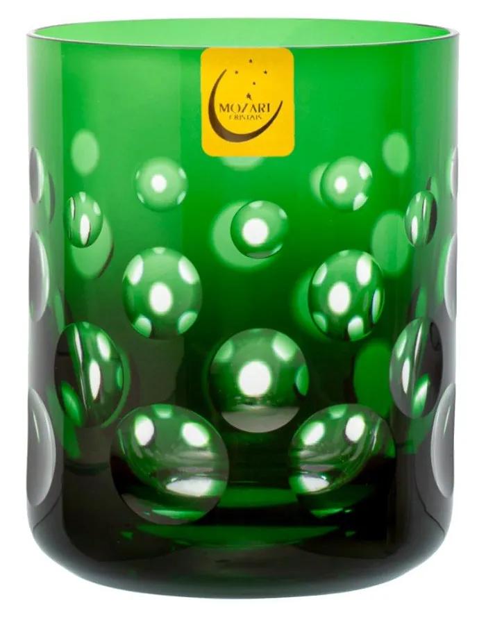Copo de Cristal Lapidado Artesanal p/ Whisky - Verde - 54  Verde - 54