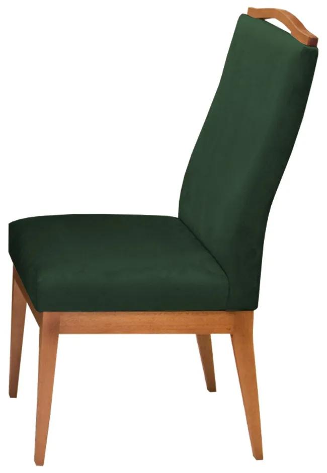 Conjunto 6 Cadeiras Decorativa Lara Aveludado Verde