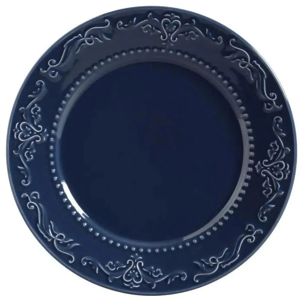 Prato Raso 26Cm Acanthus Deep Blue - Porto Brasil