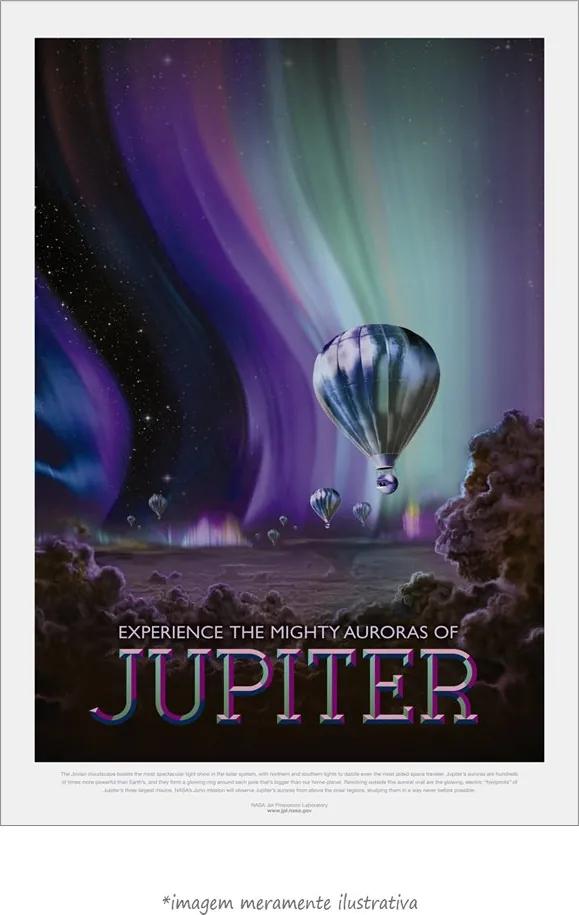 Poster Júpiter - Cartaz De Turismo Visão Do Futuro Da Nasa Do Espaço (20x30cm, Apenas Impressão)