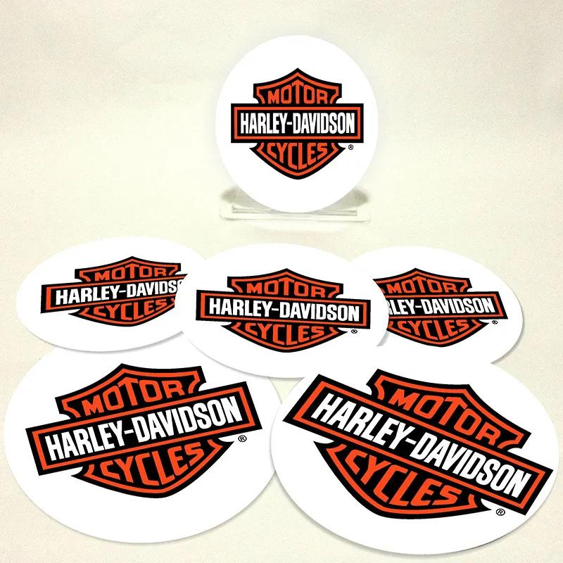 Conjunto com 6 Porta Copos Redondos Harley Emblema