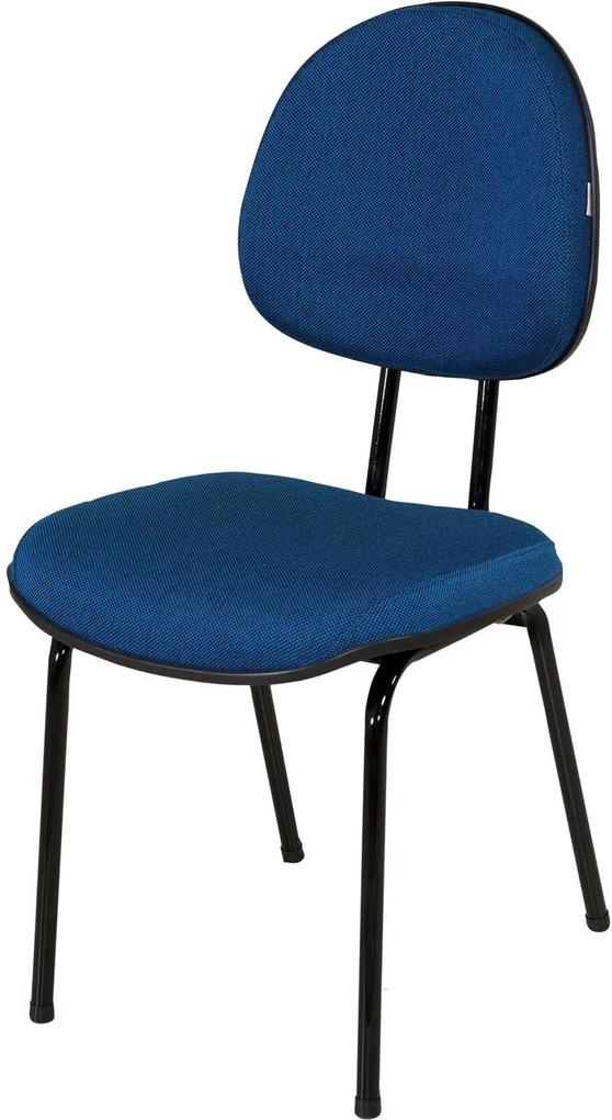 Cadeira Executiva Base Fixa S/ Braço C/ Azul