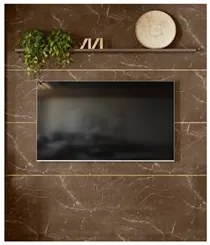 Painel para TV 75 Polegadas 208cm Piso ao Teto André M01 Imperial/Sépi