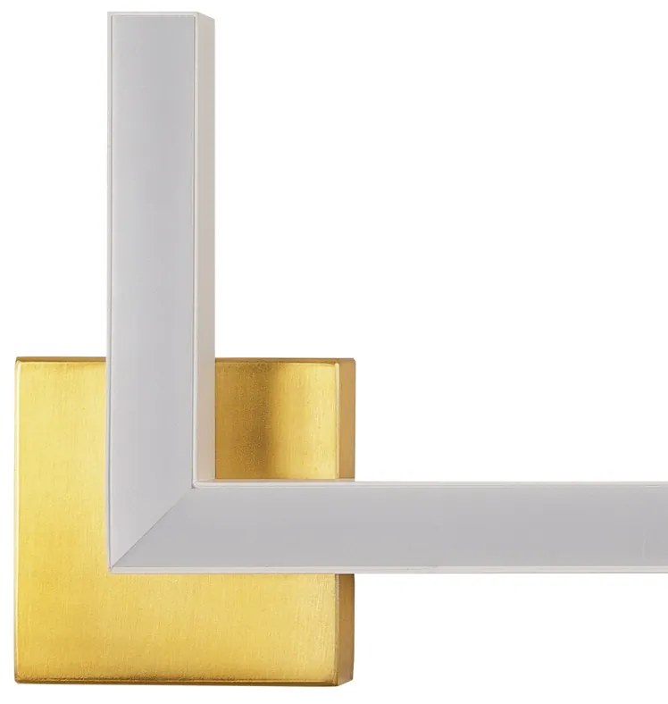 Arandela / Plafon Play Retangular 24,5X64Cm Led 16,4W Bivolt / "l" C/... (ORN-M - Ouro Novo Metálico, 4000k)