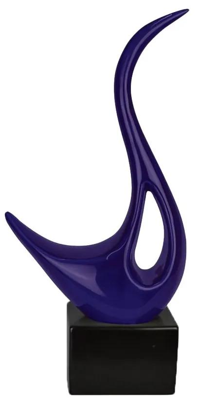 Escultura Cisne Negro Grande Azul - NT 44688