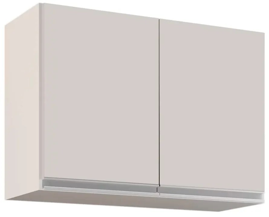 Armário Aéreo de Cozinha Lavanderia 02 Portas Eva Branco 80 cm - D'Rossi