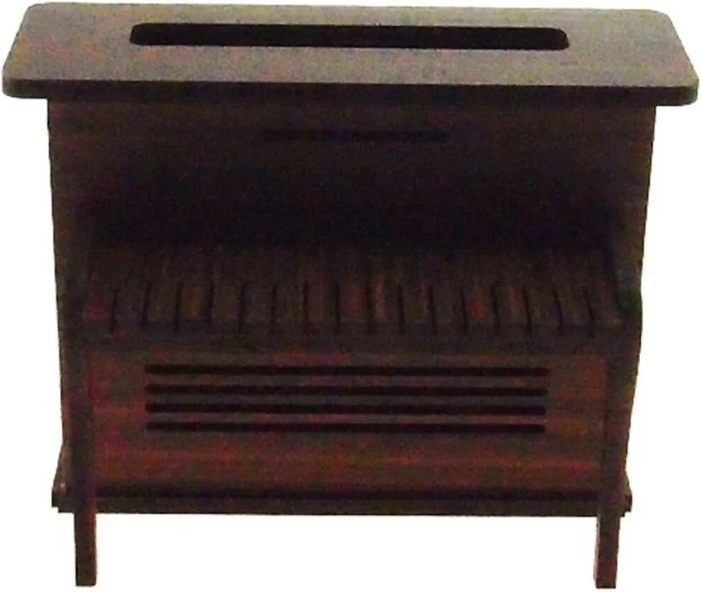 Piano Vintage Deco Marrom Madeira