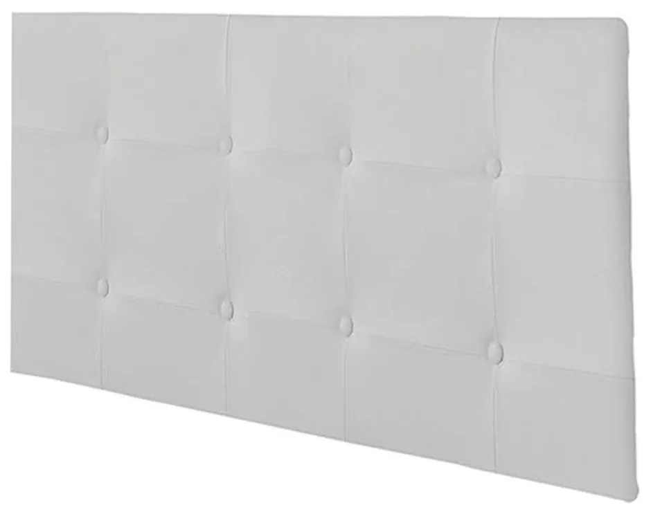 Painel Luna Para Cama Box Casal 140 cm Corino Branco - D'Rossi