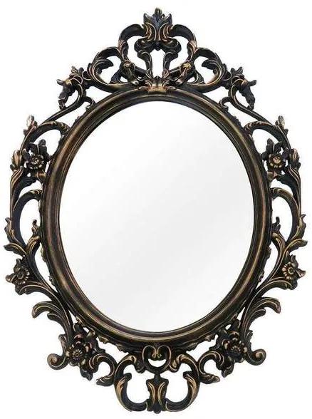 Espelho Oval Ouro Envelhecido Inova 57x82x3cm