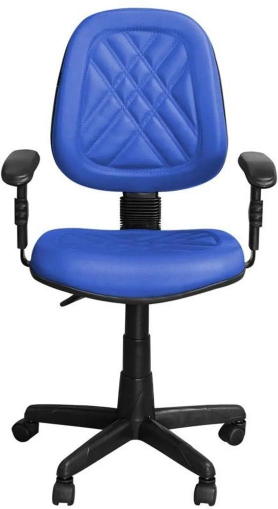 Cadeira Pethiflex CE-02GPBT Giratória Couro Azul