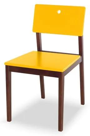 Cadeira Flip Cor Cacau Com Amarelo - 30823 Sun House