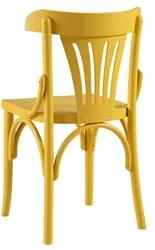 Cadeira Norwich em Madeira Maciça Curvada - Linha Luthemberg - Amarelo