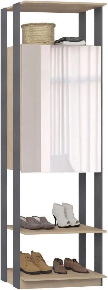 Closet 2 Portas Com Espelho 70 cm Carv Mel/Espress - Bentec