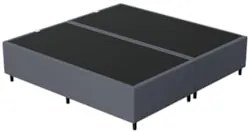 Base Cama Box Casal Queen 158cm Bipartido Hit Z04 Suede Cinza - Mpozen