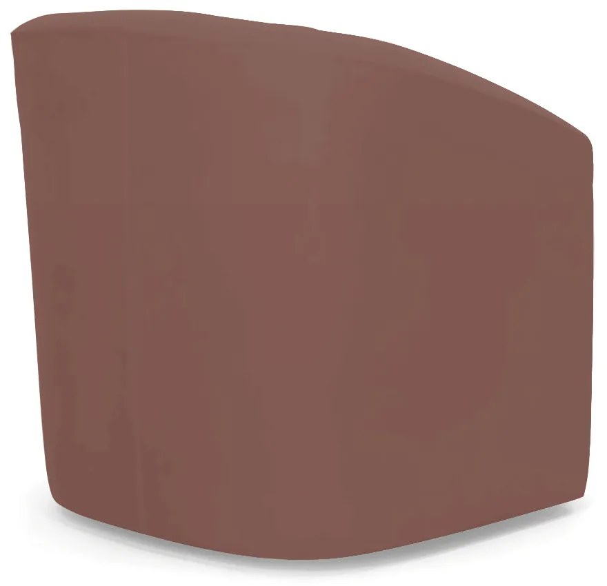 Poltrona Decorativa Base Giratória Stella Max Veludo Rosê D03 - D'Rossi
