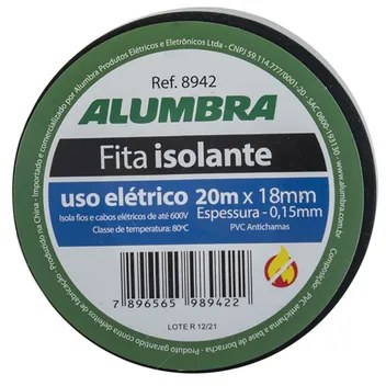 Fita Isolante Pvc Preto 20 Metros Antichama