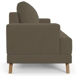 Sofá 2 Lugares 160cm Living Pés Curvos Santi D05 Suede Marrom - Mpozen