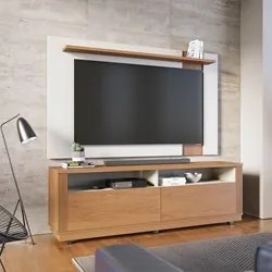 Rack para Sala Memory com Painel para TV 70 Pol. Amélie C05 Mix Off Wh