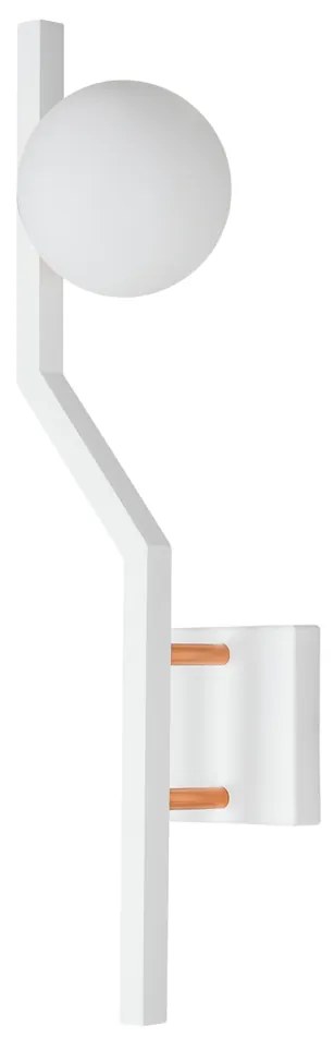 Arandela Zig 56X15X15Cm 1Xg9 / Globo Ø12Cm | Usina 16833/1 (BZ-M / ORV-PV - Bronze Metálico / Ouro Velho Brilho Polido Verniz, FOSCO)