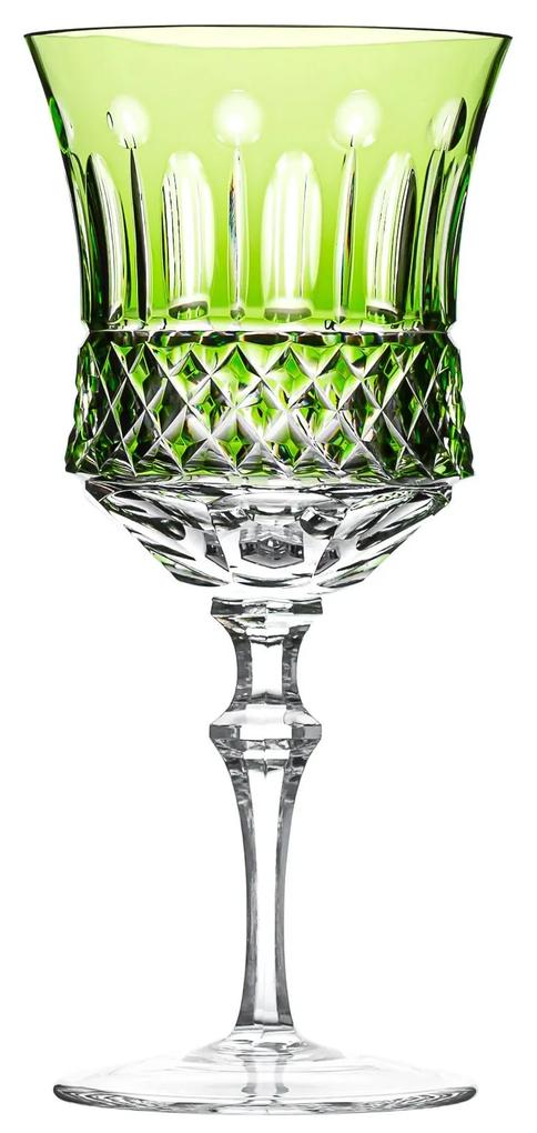 Taça de Cristal - Lapidado - Vinho Tinto - Verde Claro  Verde Claro - 69