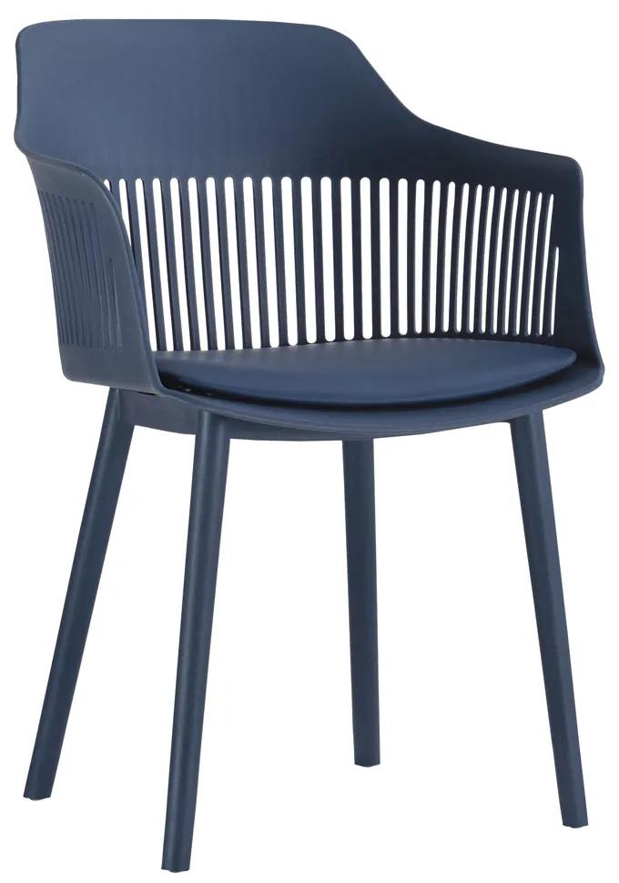 Cadeira Decorativa Para Sala de Estar Sócrates Azul Marinho G56 - Gran Belo