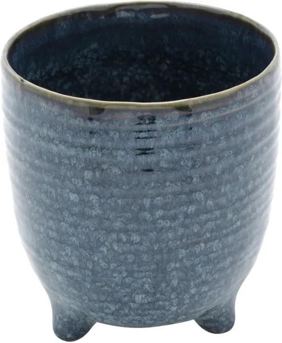Vaso De Cerâmica Azul 13x13cm 60330 Bon Gourmet