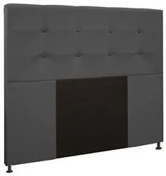 Cabeceira Cama Box Casal 140cm Safira Suede I02 Cinza - Mpozenato