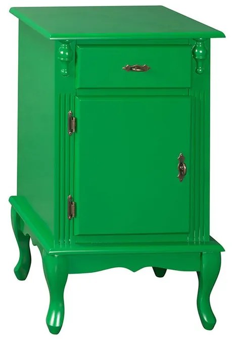 Mesa de Cabeceira com Porta e Gaveta Pés Luis Xv - Wood Prime MY 907259