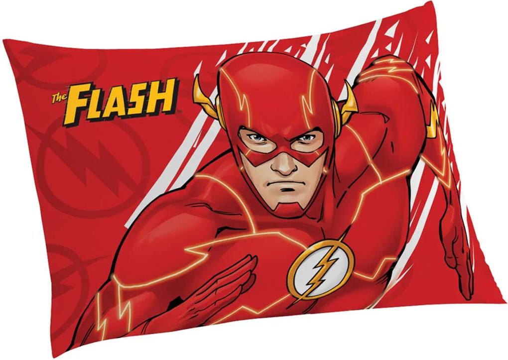 Fronha Avulsa Estampada Liga da Justiça The Flash 50 cm x 70 cm Com 1 peça Lepper Vermelha
