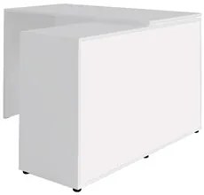 Mesa Escrivaninha em L Link e Estante Livreiro 90x187cm Lean A06 Branc