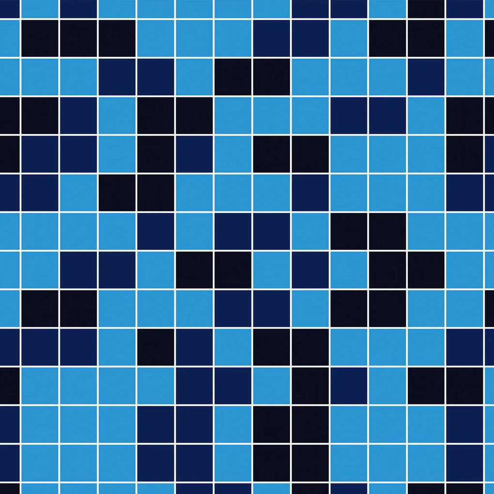 Papel de parede adesivo pastilha azul e preta