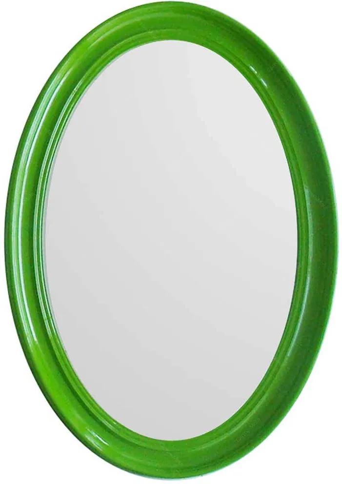 Espelho Contemporary Oval Verde em MDF - Urban - 70x50 cm