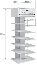 Sapateira Multiuso 1 Gaveta e 10 Prateleiras SP010 Branco - Completa M